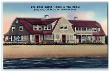 c1940's Red Rose Guest House & Tea Room West Yarmouth Massachusetts MA Postcard picture