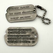 WW2 US Army Next Of Kin Dog Tag Pair Robert McClung T42 Oklahoma City OK WWII picture