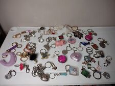 Very Awesome Lot Of Over 35 Keychains Flower, Pig, Hearts, Inspirational, Love picture