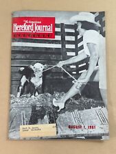 August 1, 1961 American Hereford Journal magazine - ads, photos, articles, etc picture