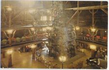 Postcard WY Yellowstone National Park, Wyoming, c1964 Old Faithful Inn Lobby C34 picture