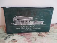 Vintage LAKEWOOD BANK & TRUST Co.  Dallas Texas Zippered Money Cash Deposit Bag picture
