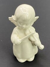 Vintage Goebel White Bisque Angel with Violin - West Germany picture
