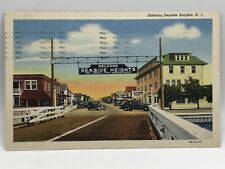 Postcard Entering Seaside Heights New Jersey Linen 1960 picture