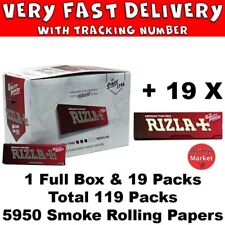 Rizla Red Rolling Papers 1x Full Box & 19=119 Packs Regular Small Size picture
