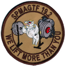 MARINE CORPS VMGR-252 SPMAGTF 19.2 WE LIFT MORE HOOK & LOOP EMBROIDERED PATCH picture