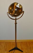 1960s Frank Ligtelijn RAAK Globe 2000 Floor Lamp Mid Century Brass Smoked Glass picture