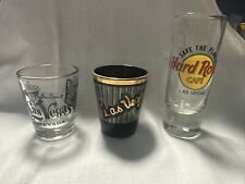 Lot of 3 Vintage Shot Glasses Las Vegas picture