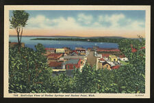 Harbor Springs MI: 1937 Postcard BIRD'S-EYE VIEW OF HARBOR SPRINGS AND POINT picture