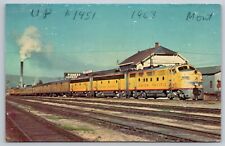Butte Montana Union Pacific Railroads Locomotive Number 1451 Postcard picture