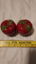 Apple Salt Pepper Shakers 2.5x3 inches Red Country kitchen picture