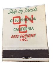 Vtg ONC Fast Freight Inc. Oregon-Nevada-California Matchbook Full Unstruck picture