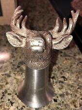Jäegermeister Buck Elk Stag Head Shot Glass Pewter Stainless Barware picture