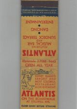 Matchbook Cover Atlantis Restaurant Coney Island Brooklyn, NY picture