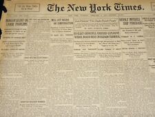  1915 FEBRUARY 2 NEW YORK TIMES - MORGAN SILENT ON LABOR PROBLEMS - NT 7763 picture