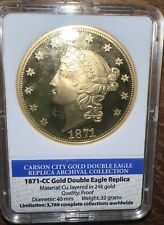 1871-CC Carson City Double Eagle Replica Coin Cu,Layered in 24K Gold Archival picture