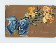 Postcard A Happy Birthday Greeting Card Flowers Art Print picture