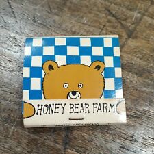 Honey Bear Farm Vintage Matchbook Powers Lake Wisconsin Genoa City UNSTRUCK picture