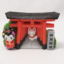 Kyoto Fushimi Inari Shrine White Fox Torii Gate Maiko Fridge Magnet Japan picture