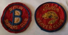  A PAIR OF VINTAGE BUTLINS BEAVERS CLUB SEW ON CLOTH PATCHES RARE COLLECTABLE  picture
