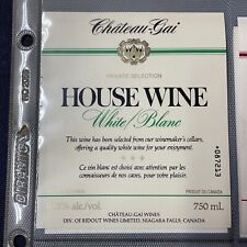 Vintage Chateau-Gai Private Selection White Wine UNUSED Paper Label Q01 picture