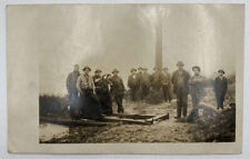 Postcard Men Standing By Machinery Water Pump RPPC picture