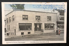 East Jaffrey Post Office Block Storefront Duncan Drugstore NH Vintage Postcard picture