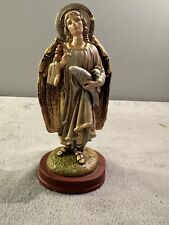 VTG Archangel St. Raphael Statue Sculpture; Saint Guardian Angel Hand Painted picture