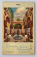 Tampa FL-Florida, Columbia Spanish Restaurant, c1949 Antique Vintage Postcard picture
