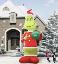 GIANT 18 FT CHRISTMAS SANTA DR SEUSS GRINCH NAUGHTY ORNAMENT Airblown Inflatable picture