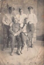 RPPC Soldiers WWI Military Army Studio Young Men Photo Vtg Postcard D11 picture