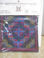 Amish Heritage Collection Willitts  1996 Frameable Fabric Quilt Barn Raising picture