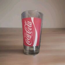 Vintage Coca-Cola 12 oz Red & White Heavy Glass Cup Stamped #23 On Bottom picture