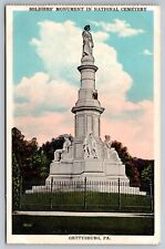 Soldiers monument in national cemetery Gettysburg, Pennsylvania Vintage Postcard picture