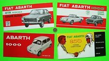 Lot/4 ca 1960 FIAT ABARTH SMALL COLOR FOLDER BROCHURES & 2-SIDED SHEETS All Xlnt picture