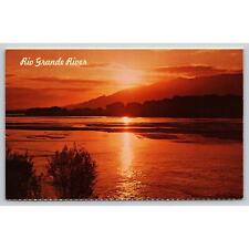 Postcard NM Albuquerque Sunrise Over The Rio Grande River picture