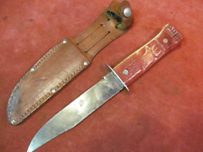 IMPERIAL FIXED BLADE KNIFE WITH ELK / STAG HANDLE WITH SHEATH picture