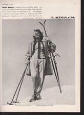 1940 B. ALTMAN WOMEN SPORTSWEAR FASHION SKI WINTER CLOTHING LAMB COAT AD 14461 picture