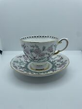 Vintage Tuscan Fine English Bone China Tea Cup & Saucer Floral, Golden Rim picture