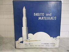 1960s NASA MSFC ASTRIONICS DIVISION BINDER (ONLY) - PARTS & MATERIALS 2 - ROCKET picture