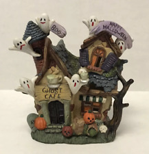 Spooky Hollow Ghost Cafe Porcelain Lighted House Village Vintage 2002 Jo Ann picture