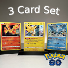Moltres Articuno Zapdos - Pokemon GO TCG Cards - Holo Rare Set - MINT picture