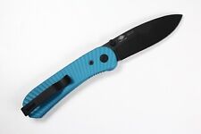 LANDER 1 KNIFE - LIMITED EDITION SOLAR FLARE TEAL ALUMINUM SCALES - S35VN. picture