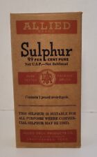Vintage Allied Drugs Sulphur Box Chattanooga Tennessee NOS Patten Food   picture