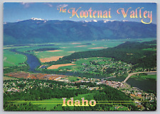 Kootenai Valley Bonners Ferry Idaho ID Aerial View River Bridge 6x4 Postcard B21 picture