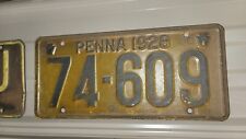 1928 Pennsylvania License Plate Tag Original Great Condition picture