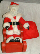 Vintage Porcelian Santa Claus in Wooden Sled picture