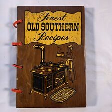 Vintage 1967 Finest Old Southern Recipes WOOD COVER Cookbook CAJUN CREOLE MORE picture