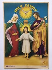 India 50's Vintage Print JESUS CHRIST HOLY FAMILY 10in x 14in (11634) picture