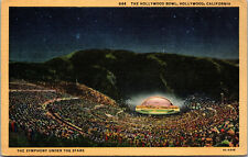 Vtg 1930s The Hollywood Bowl Symphony Under The Stars California CA Postcard picture